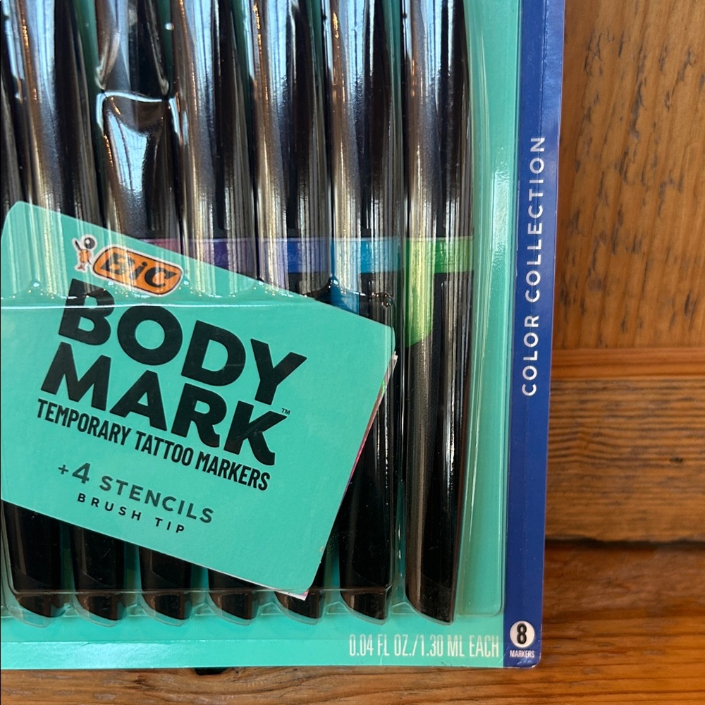 BIC BodyMark Temporary Tattoo Markers (8) with 4 stencils - Color Collection - Picture 3 of 5